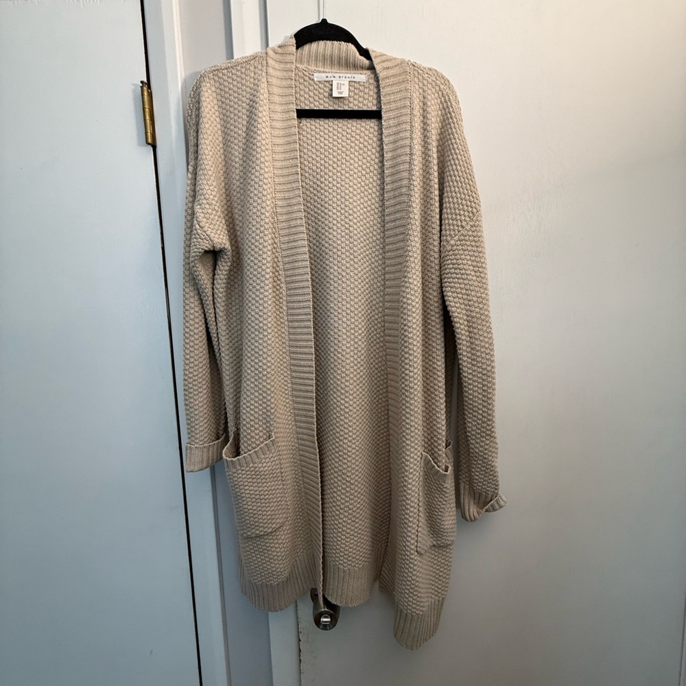 Beige Knit Cardigan